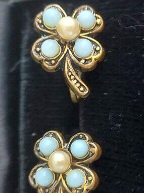 Antique flower earrings vintage 1930s - Estate Jewelry